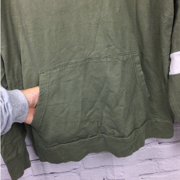 Converse Retro Side Stripe Long Sleeve Kangaroo Pocket Skater Hoodie Men's L - Picture 7 of 13